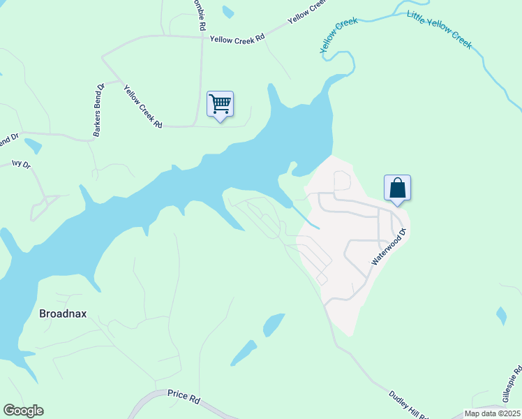 map of restaurants, bars, coffee shops, grocery stores, and more near 5525 Mountain Shores Circle in Gainesville