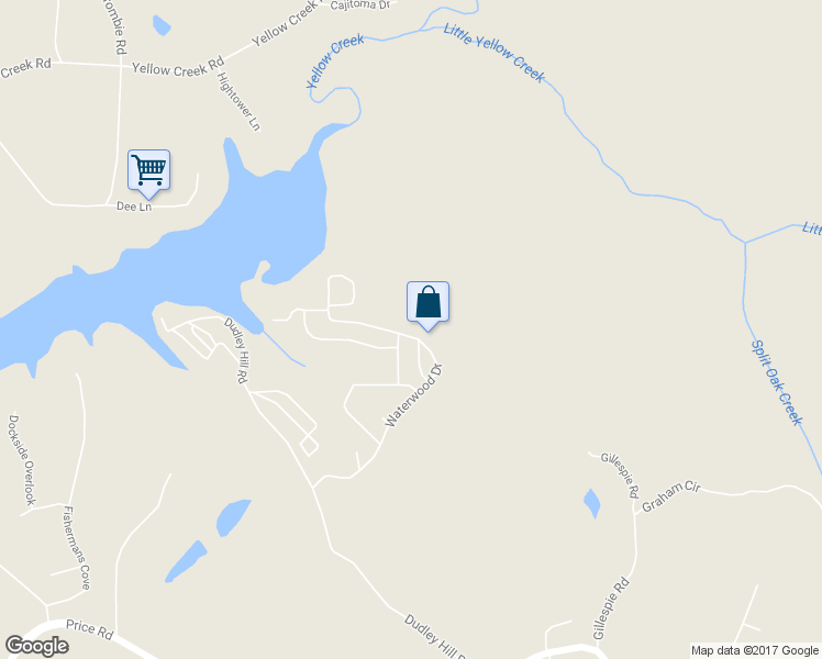 map of restaurants, bars, coffee shops, grocery stores, and more near 5458 Waterwood Drive in Gainesville