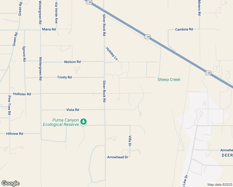 map of restaurants, bars, coffee shops, grocery stores, and more near Hollister Road in Piñon Hills