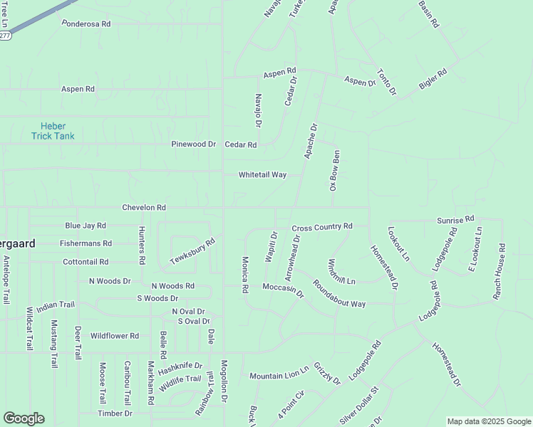 map of restaurants, bars, coffee shops, grocery stores, and more near 3116 Chevelon Road in Heber-Overgaard