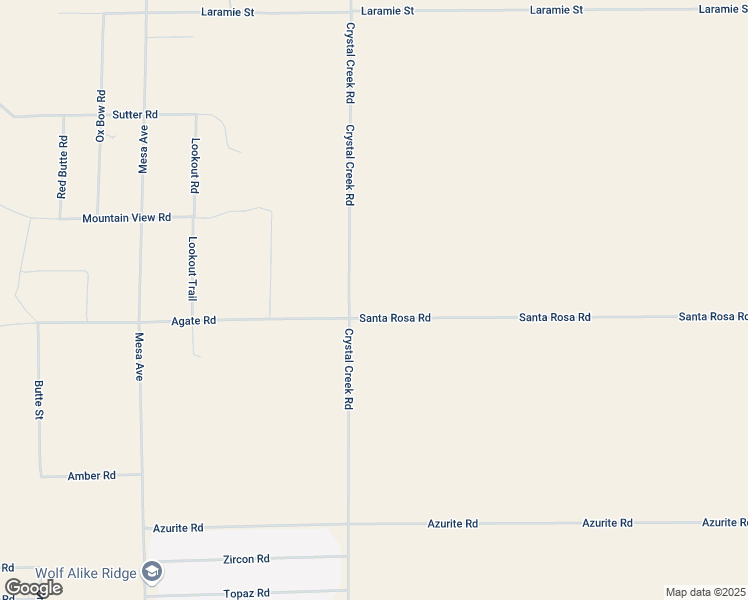map of restaurants, bars, coffee shops, grocery stores, and more near Meridian Road in Lucerne Valley