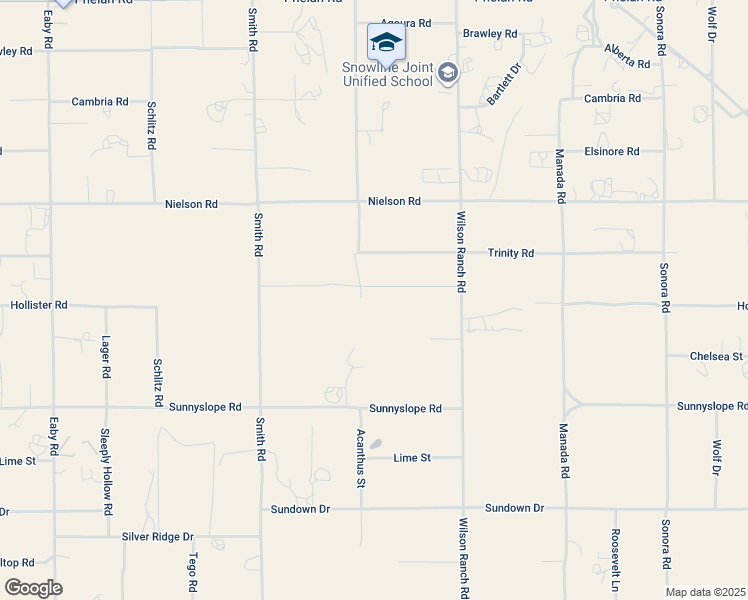 map of restaurants, bars, coffee shops, grocery stores, and more near 6316 McAllister Road in Phelan