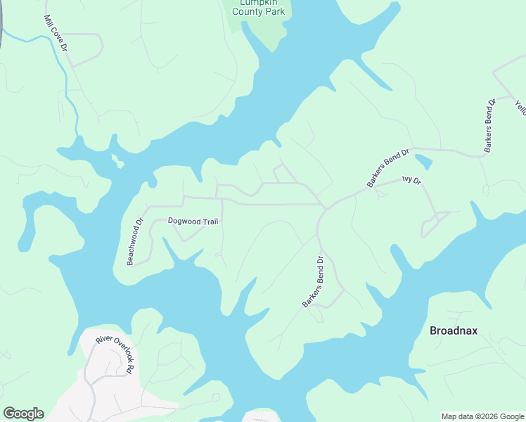 map of restaurants, bars, coffee shops, grocery stores, and more near 7453 Dogwood Trail in Murrayville