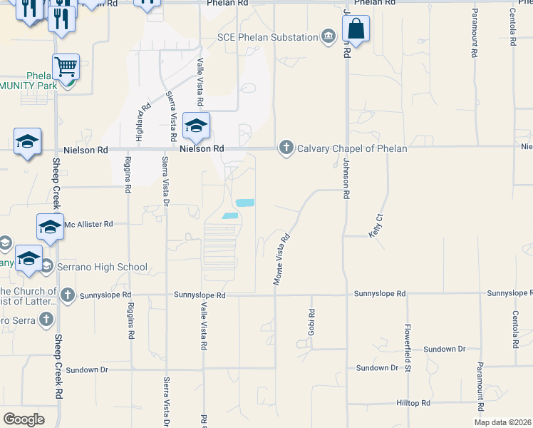 map of restaurants, bars, coffee shops, grocery stores, and more near 4601 Tim Court in Phelan
