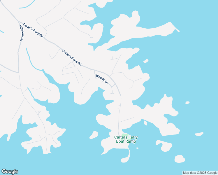 map of restaurants, bars, coffee shops, grocery stores, and more near 117 Woods Lane in Hartwell