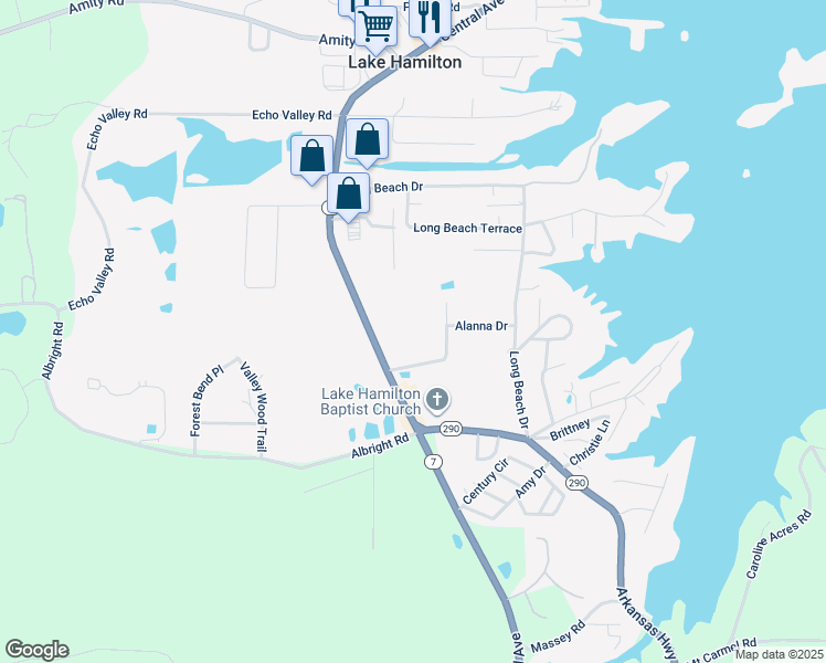 map of restaurants, bars, coffee shops, grocery stores, and more near 5841 Central Avenue in Hot Springs