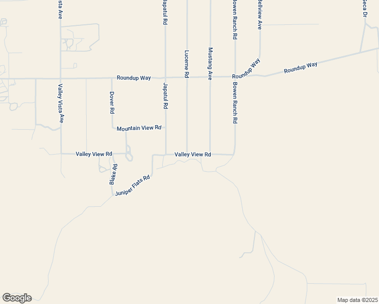 map of restaurants, bars, coffee shops, grocery stores, and more near Valley View Road in San Bernardino County