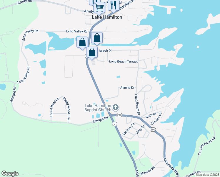 map of restaurants, bars, coffee shops, grocery stores, and more near 5841 Central Avenue in Hot Springs
