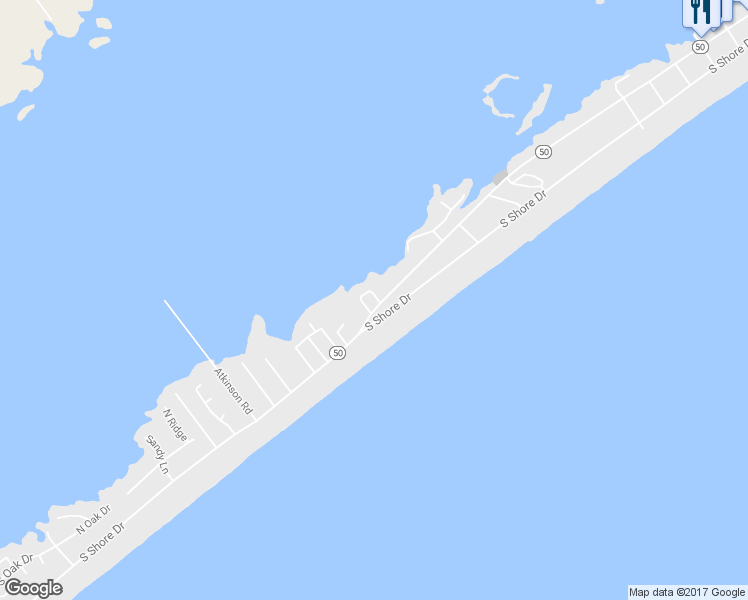 map of restaurants, bars, coffee shops, grocery stores, and more near 122 Coastal Cay in Holly Ridge