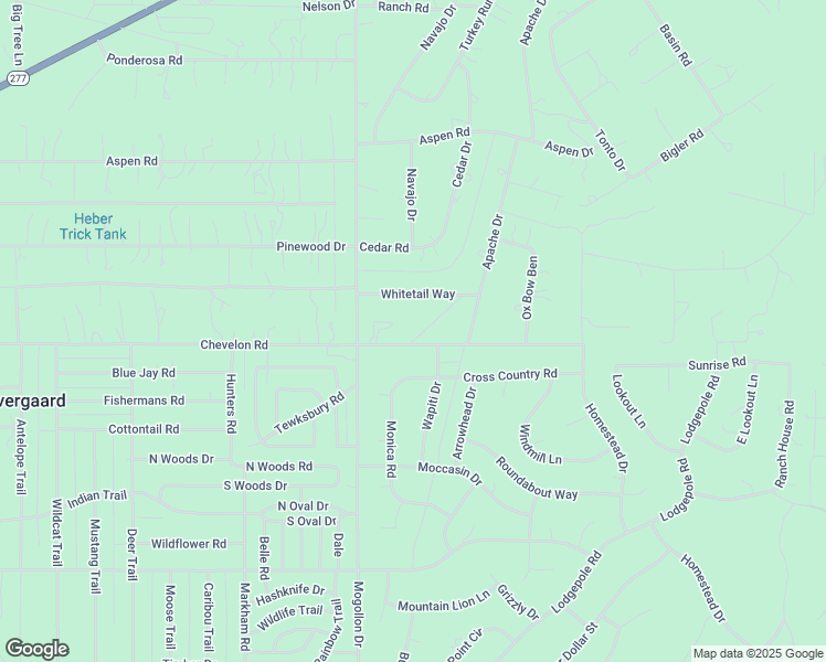 map of restaurants, bars, coffee shops, grocery stores, and more near 3116 Chevelon Road in Heber-Overgaard