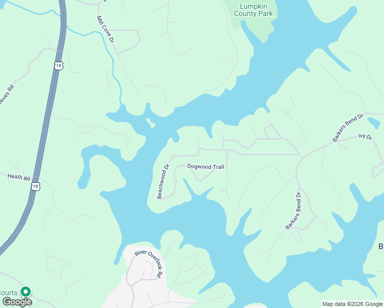 map of restaurants, bars, coffee shops, grocery stores, and more near 8012 Beachwood Drive in Murrayville
