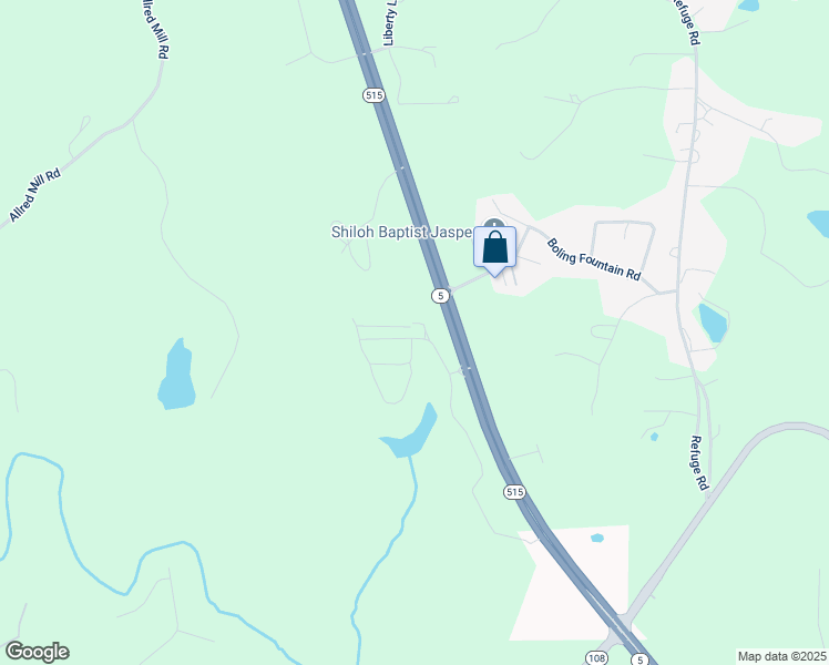 map of restaurants, bars, coffee shops, grocery stores, and more near 156 Mountain Boulevard in Jasper