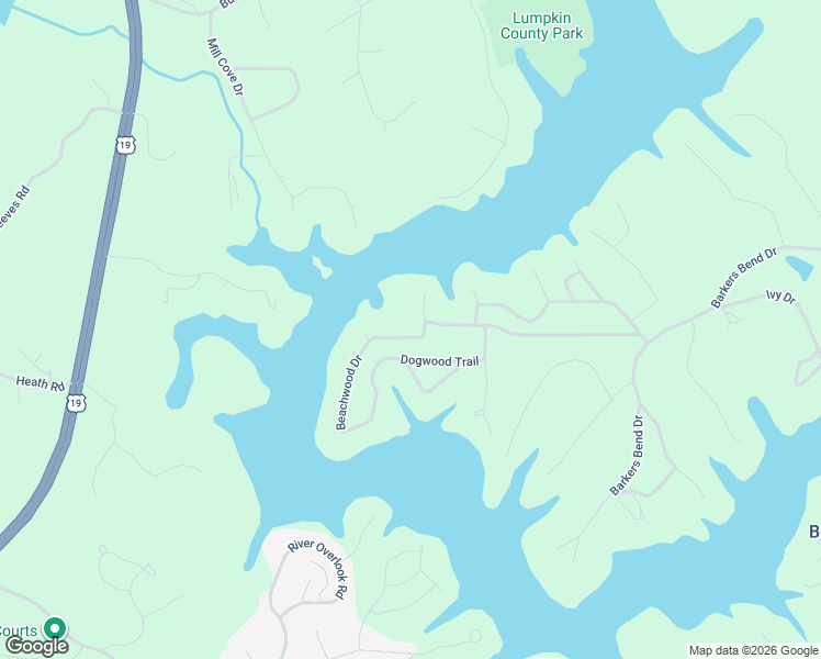 map of restaurants, bars, coffee shops, grocery stores, and more near 8012 Beachwood Drive in Murrayville