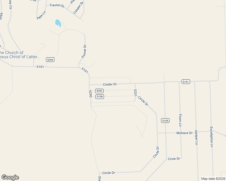 map of restaurants, bars, coffee shops, grocery stores, and more near Circle Drive in Concho