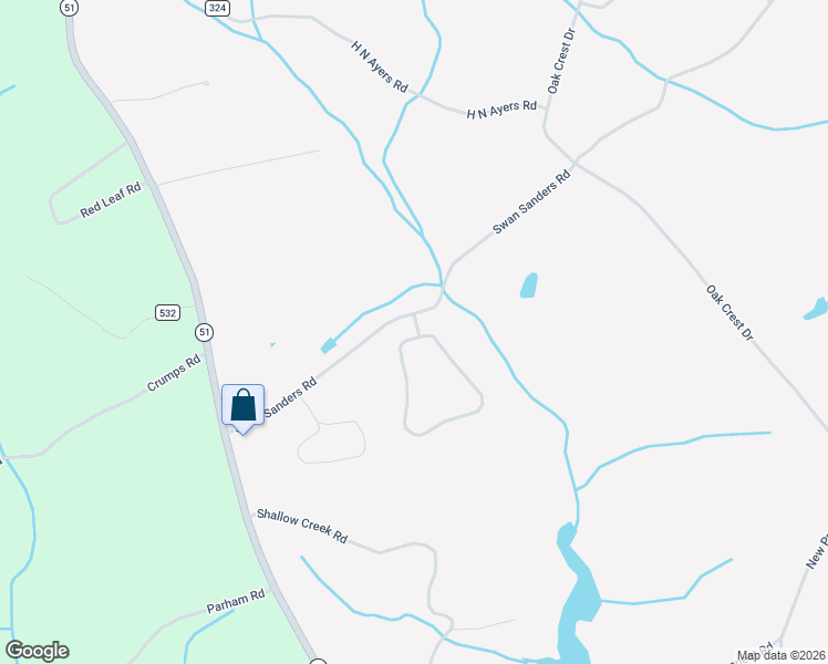 map of restaurants, bars, coffee shops, grocery stores, and more near Swan Sanders Rd in Hartwell