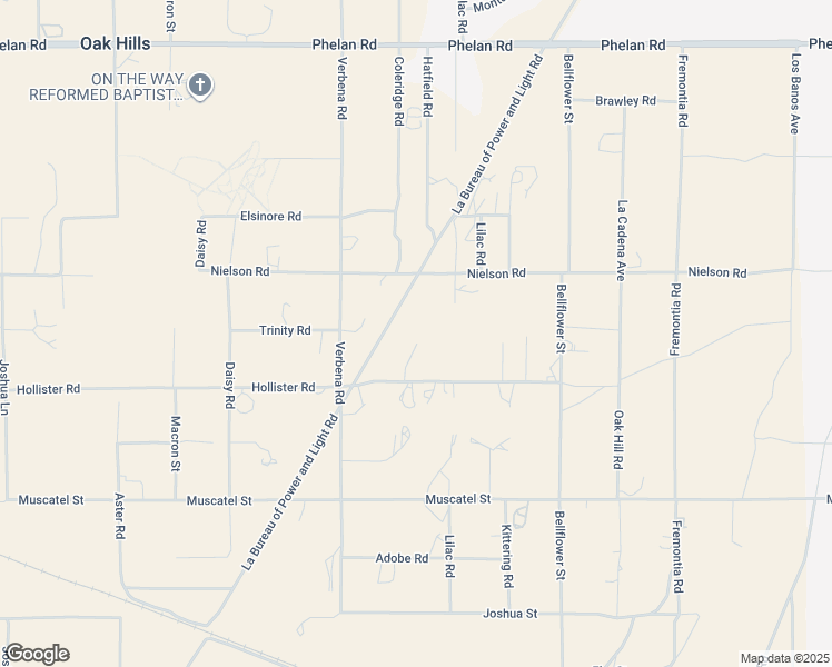 map of restaurants, bars, coffee shops, grocery stores, and more near 9176 Coleridge Road in Hesperia