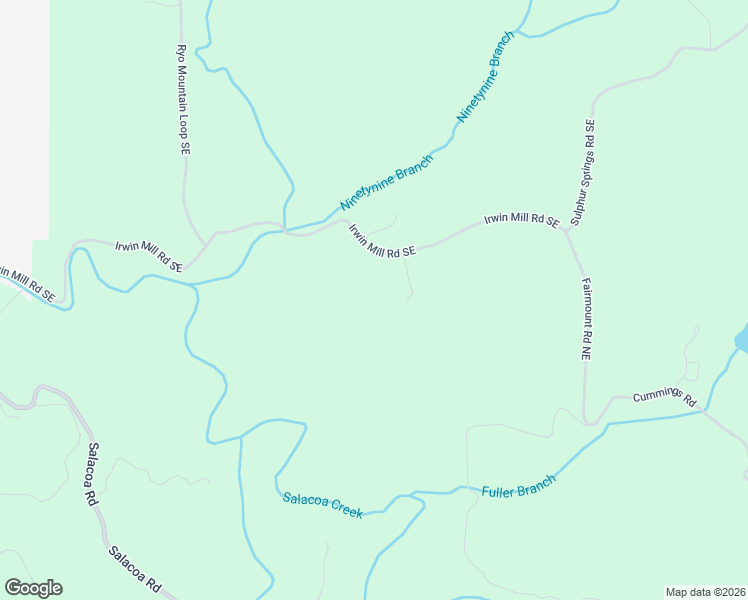 map of restaurants, bars, coffee shops, grocery stores, and more near 989 Irwin Mill Road Southeast in Fairmount