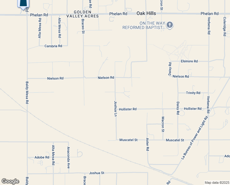 map of restaurants, bars, coffee shops, grocery stores, and more near Trinity Road in Oak Hills