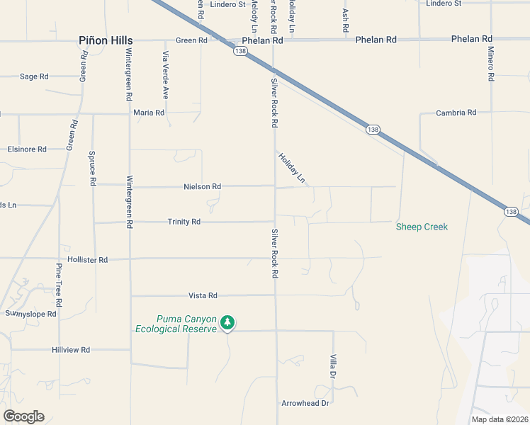 map of restaurants, bars, coffee shops, grocery stores, and more near 2074 Trinity Rd in Pinon Hills