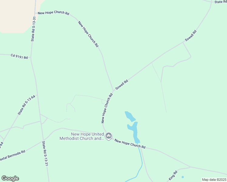 map of restaurants, bars, coffee shops, grocery stores, and more near New Hope Church Road in McBee