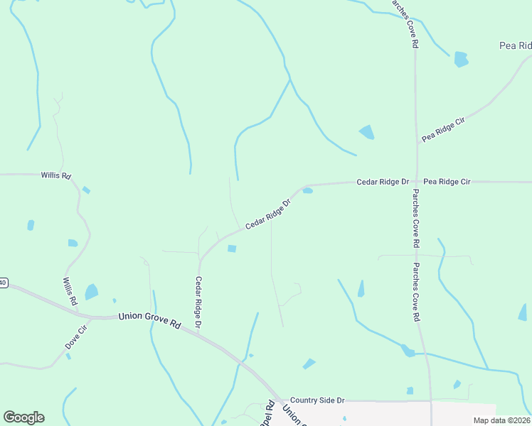 map of restaurants, bars, coffee shops, grocery stores, and more near 529 Cedar Ridge Drive in Union Grove