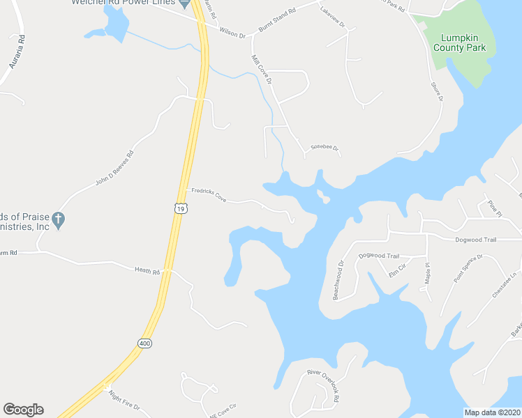 map of restaurants, bars, coffee shops, grocery stores, and more near 64 Jandi Lane in Dawsonville