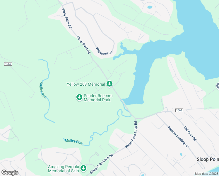 map of restaurants, bars, coffee shops, grocery stores, and more near 1426 Sloop Point Road in Hampstead