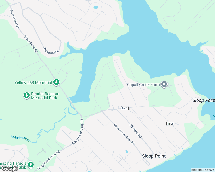 map of restaurants, bars, coffee shops, grocery stores, and more near 2001 Sloop Point Road in Hampstead