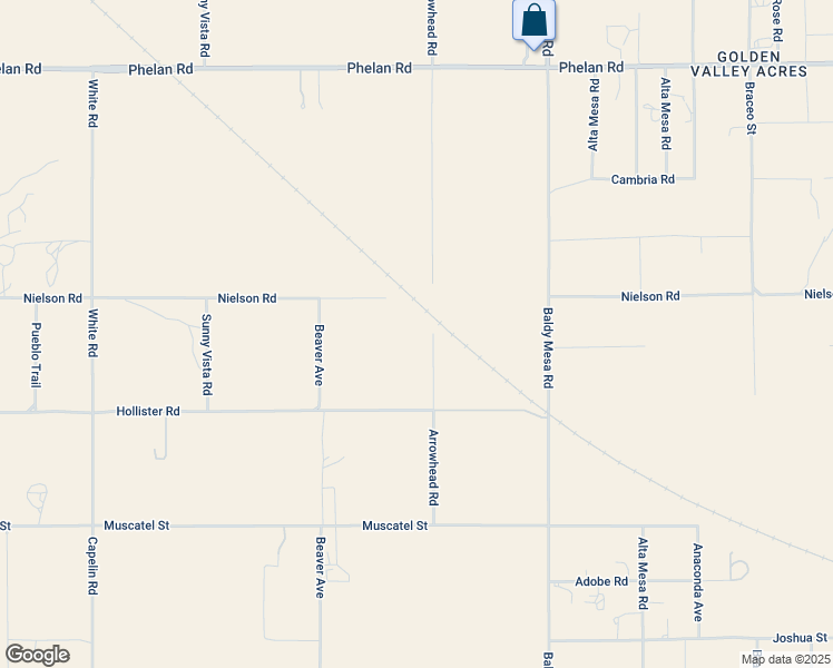 map of restaurants, bars, coffee shops, grocery stores, and more near 9234 Arrowhead Road in Phelan