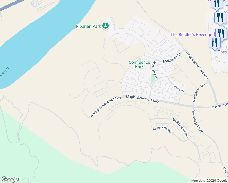 map of restaurants, bars, coffee shops, grocery stores, and more near 27448 Shining Willow Lane in Los Angeles County