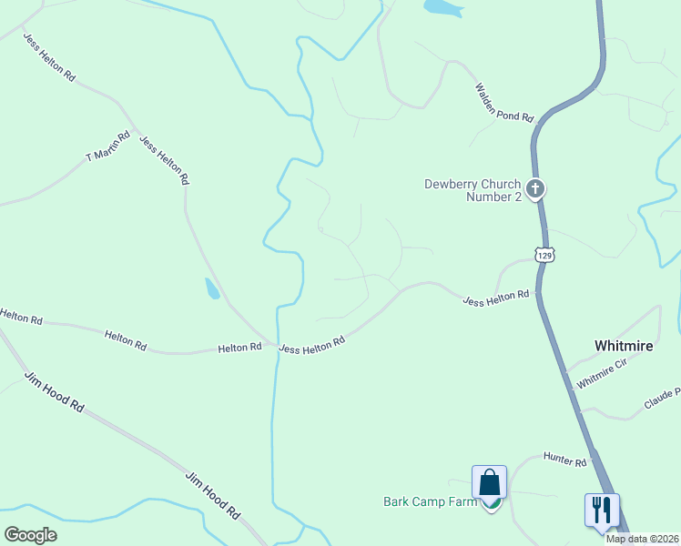 map of restaurants, bars, coffee shops, grocery stores, and more near 4716 Rivers Edge Drive in Gainesville