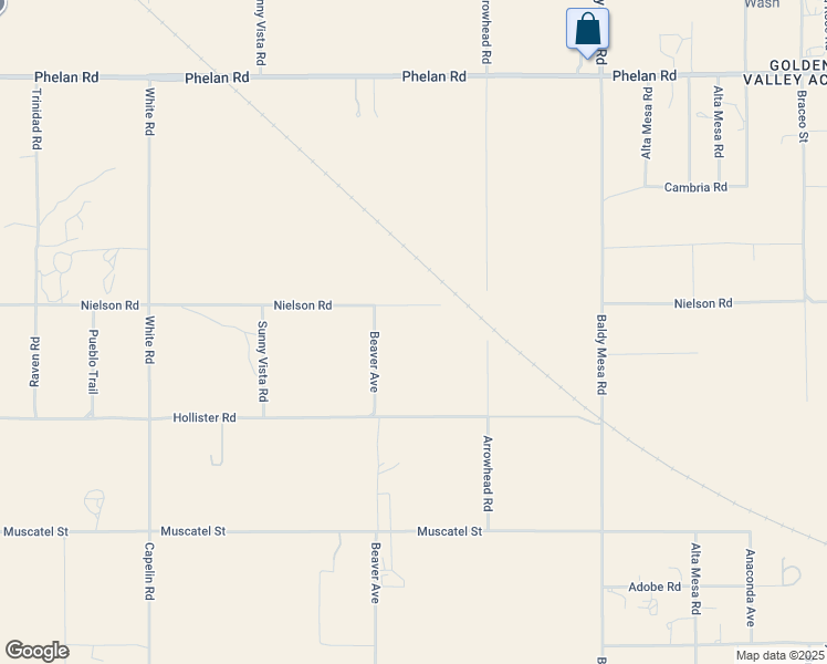 map of restaurants, bars, coffee shops, grocery stores, and more near Beaver Avenue in Phelan