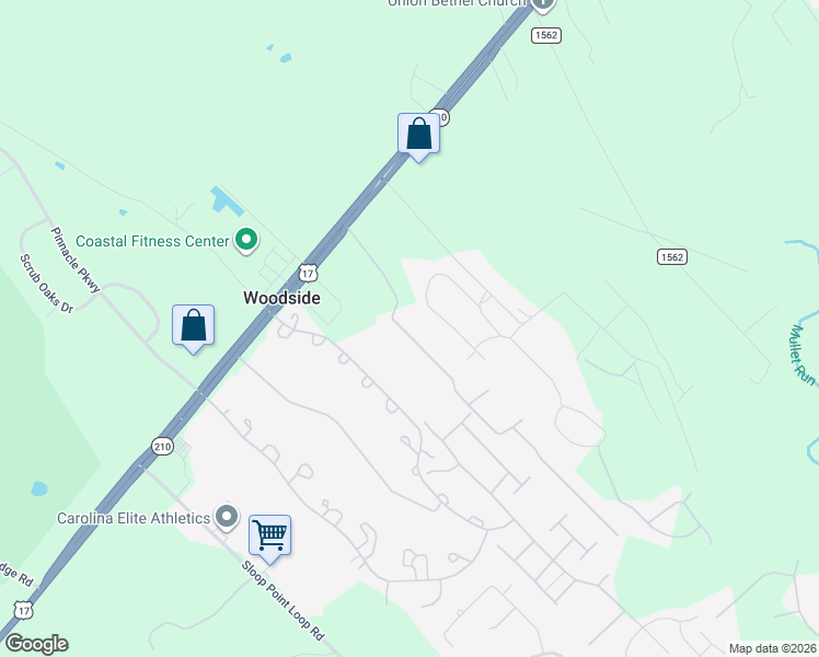 map of restaurants, bars, coffee shops, grocery stores, and more near 271 Amanda Lane in Hampstead
