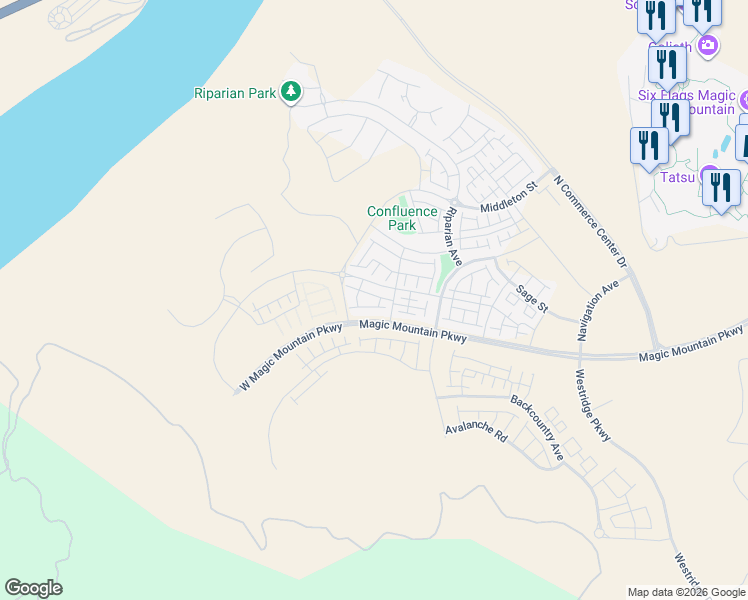 map of restaurants, bars, coffee shops, grocery stores, and more near 27226 West Red Willow Court in Los Angeles County