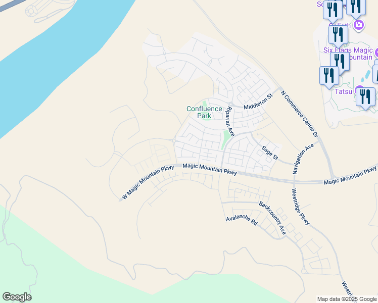 map of restaurants, bars, coffee shops, grocery stores, and more near 27238 West Red Willow Court in Los Angeles County
