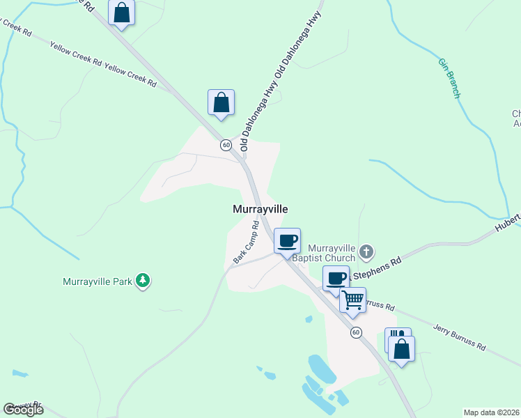 map of restaurants, bars, coffee shops, grocery stores, and more near in Murrayville