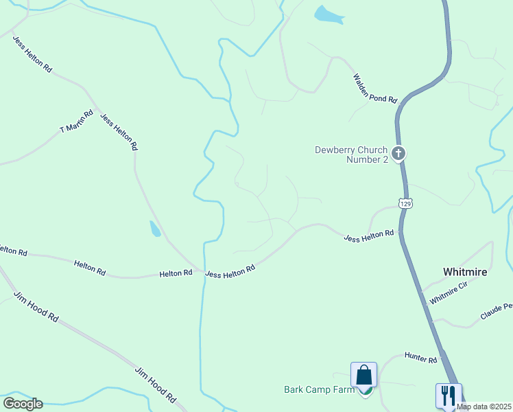 map of restaurants, bars, coffee shops, grocery stores, and more near 4757 Thunder River Drive in Gainesville