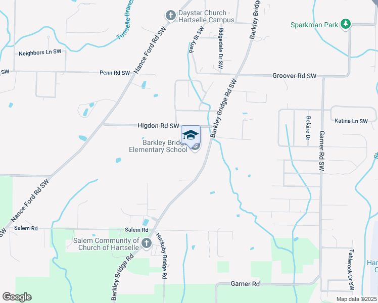 map of restaurants, bars, coffee shops, grocery stores, and more near 2333 Barkley Bridge Road Southwest in Hartselle
