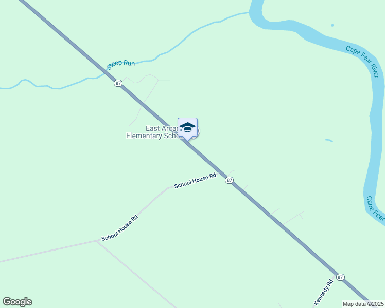 map of restaurants, bars, coffee shops, grocery stores, and more near 21540 North Carolina 87 in Riegelwood