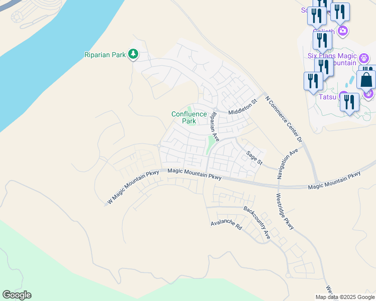 map of restaurants, bars, coffee shops, grocery stores, and more near 27156 West Scrub Oak Court in Los Angeles County