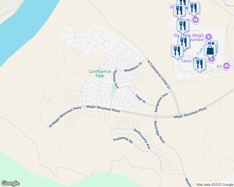 map of restaurants, bars, coffee shops, grocery stores, and more near 27469 Quiet View Place in Los Angeles County