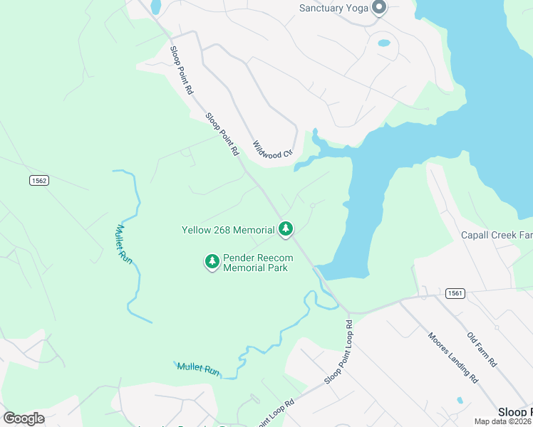 map of restaurants, bars, coffee shops, grocery stores, and more near 1219-1353 Sloop Point Road in Hampstead