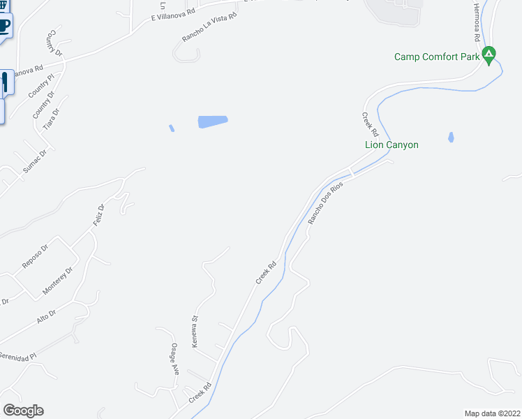 map of restaurants, bars, coffee shops, grocery stores, and more near 11413 Kenewa Street in Ojai