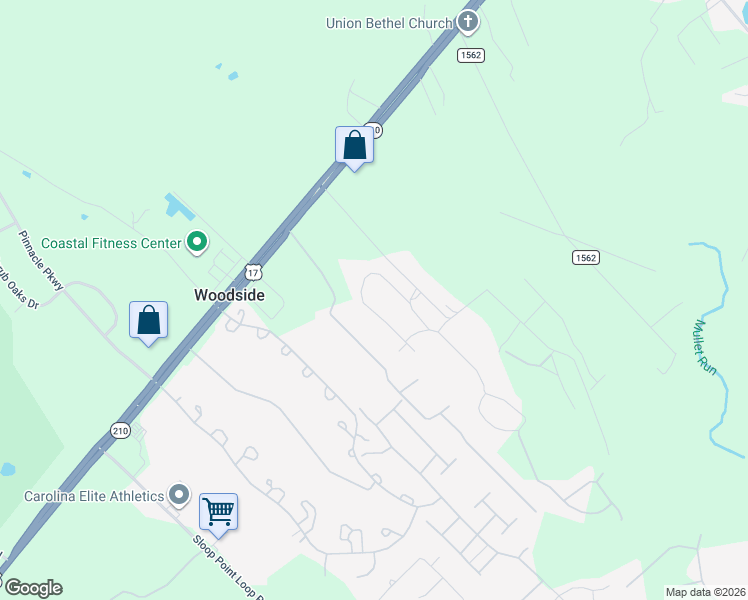 map of restaurants, bars, coffee shops, grocery stores, and more near 271 Amanda Lane in Hampstead