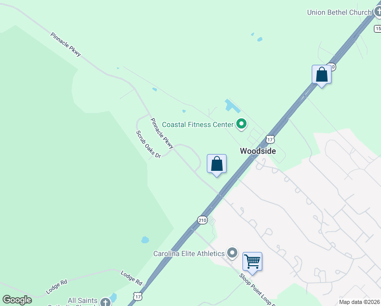 map of restaurants, bars, coffee shops, grocery stores, and more near 123 Scrub Oaks Drive in Hampstead