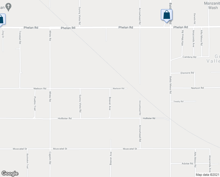 map of restaurants, bars, coffee shops, grocery stores, and more near Beaver Avenue in Phelan