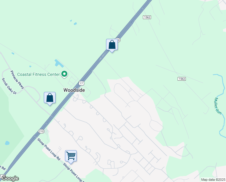 map of restaurants, bars, coffee shops, grocery stores, and more near 178 West Weatherbee Way in Hampstead