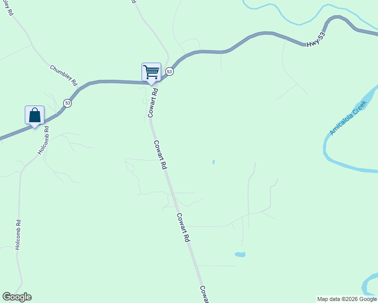 map of restaurants, bars, coffee shops, grocery stores, and more near 211 Cowart Road in Dawsonville