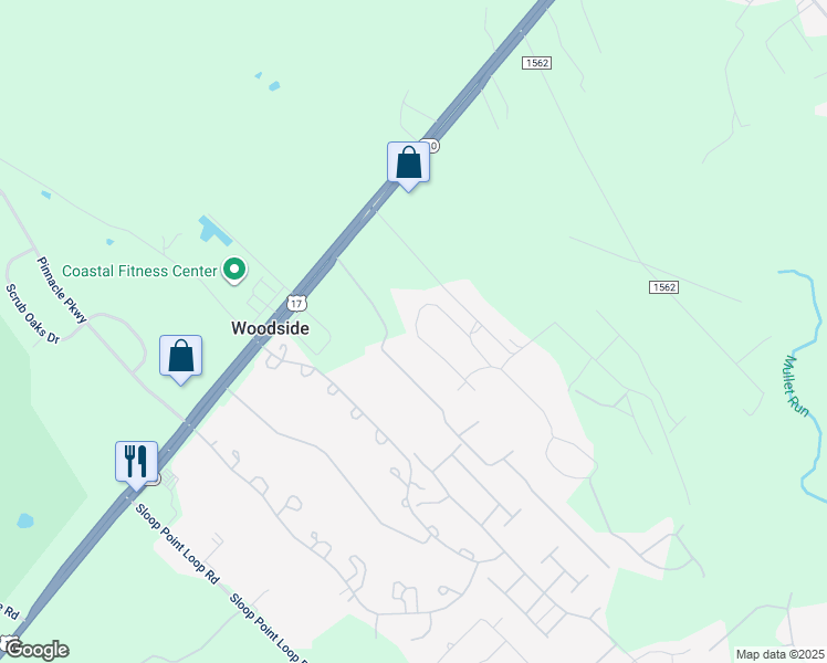 map of restaurants, bars, coffee shops, grocery stores, and more near 178 West Weatherbee Way in Hampstead
