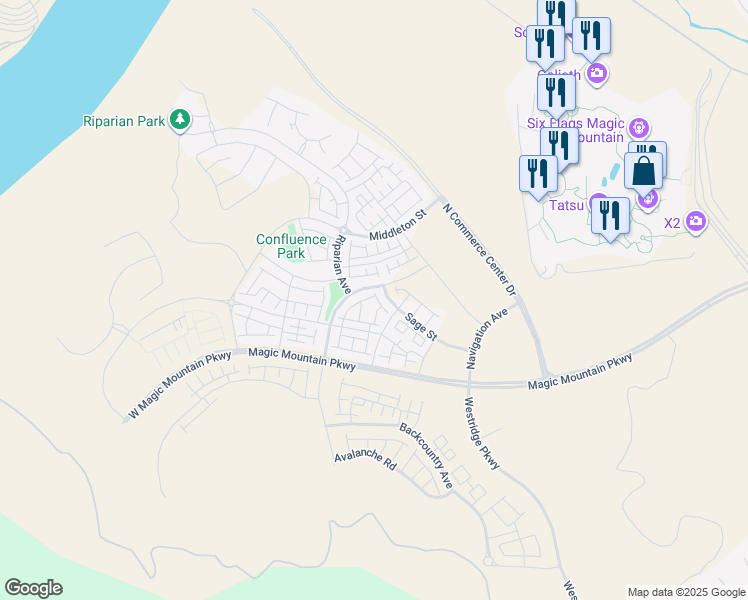 map of restaurants, bars, coffee shops, grocery stores, and more near 27004 Trail View Lane in Los Angeles County